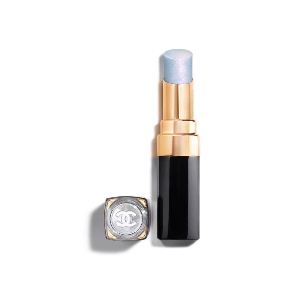 CHANEL Iridescent shimmering Blue Lip Balm 
Coco Chanel denim makeup collection
